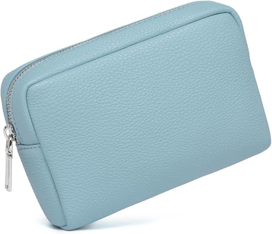Makeup Bag Large Capacity Women's Classic Black Wash Bag Adjustable Partition Wash Brush and Cosmetic Carrying Bag (Phthalocyanine blue)
