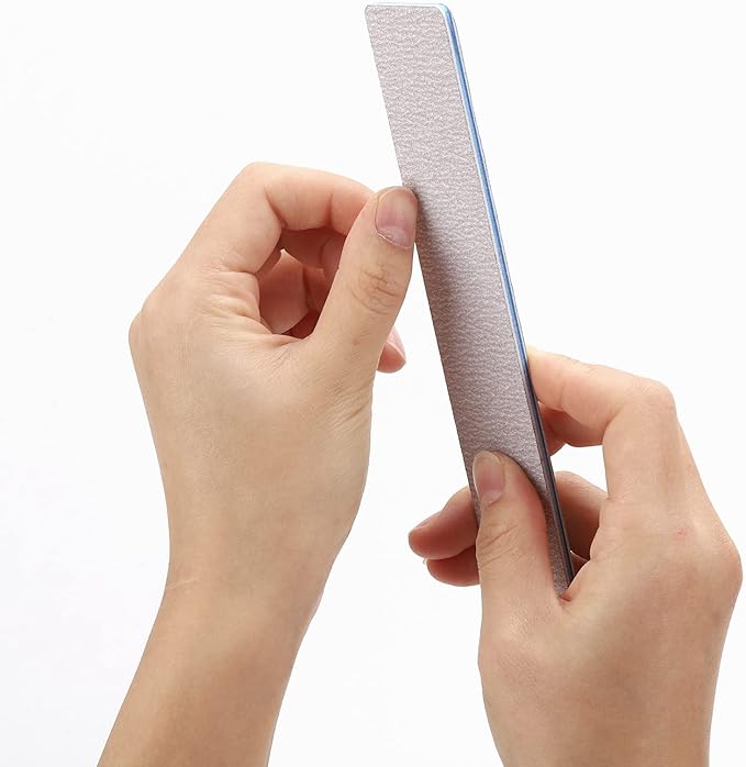 100 Pieces Rectangle Nail Files 150/150 Grit Reusable Buffering Files Double Sided Emery Boards for for Acrylic Nails, Gel Nails, Natural Nails