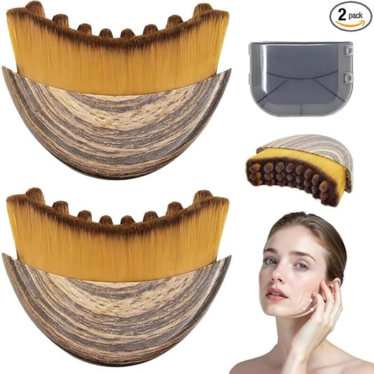 New Lymphatic Contour Face Brush, Manual Lymphatic Drainage Massager, Ergonomically Designed to Fit The Skin Precisely,Relieve Fatigue(2PCS)