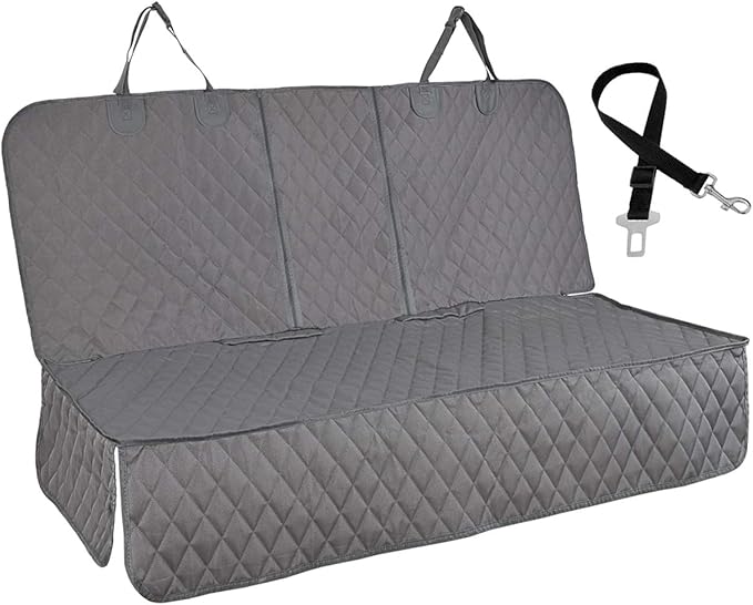 Honest Bench Dog Car Seat Covers with Side Flap,Dog seat Cover for Cars, Trucks, and Suv's - Waterproof & Nonslip Pet Seat Cover for Backseat