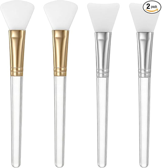 4 PCS Mask Brushes for Facials, Face Mask Brush Soft Silicone Masks Application Tool for Even Coverage Skincare Enhancer Hairless Applicator Tool for Mud, Clay, Charcoal