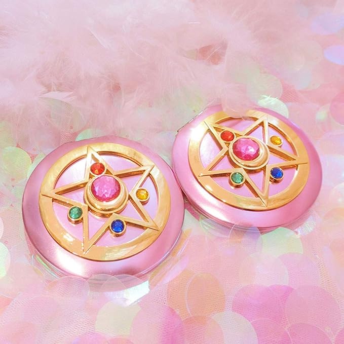 SHOWLOUE Makeup Compact Mirrors, Personal Makeup Mirror Portable Travel Handheld Foldable Double Sided Mirror