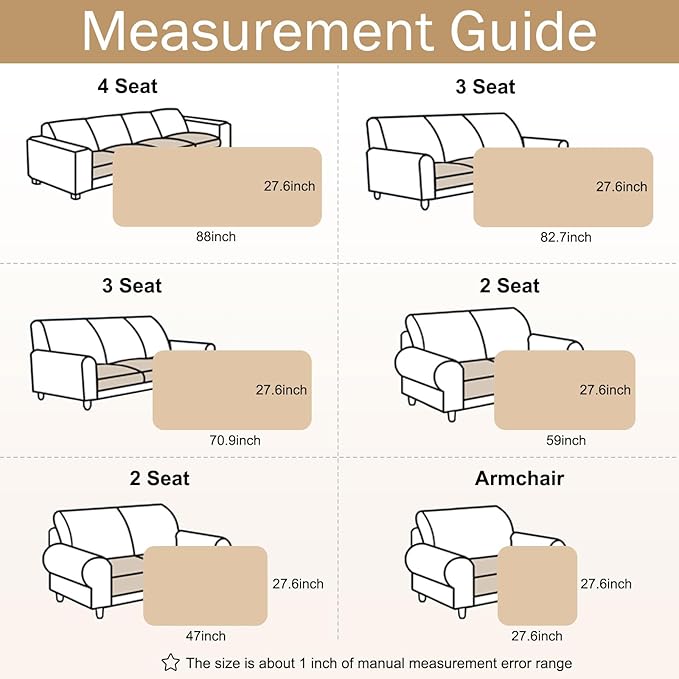 hyha Couch Covers for Dogs Washable, Non Slip Plush Dog Sofa Protectors, Fuzzy Pet Couch Covers for 3 Cushion Sofa Pet Friendly (Brown, 27.6" x 27.6")