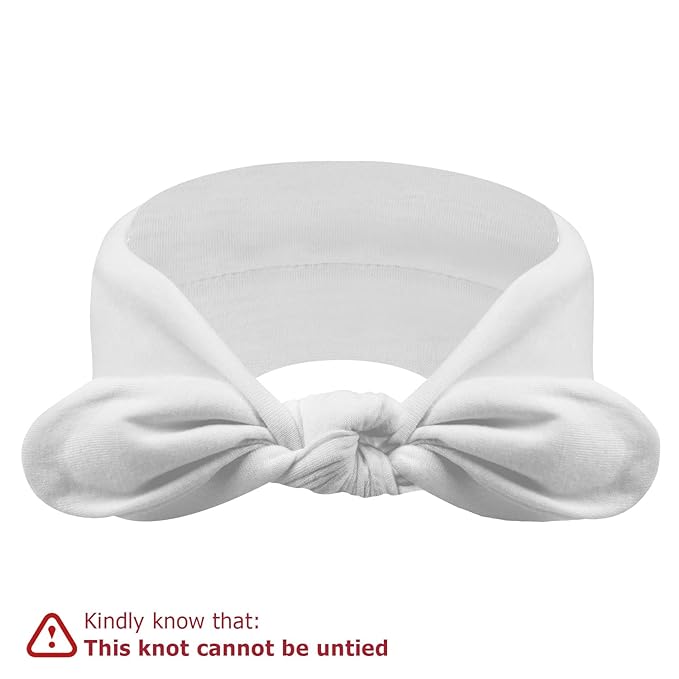 DRESHOW 4 Pack Headbands for Women Bow Knotted Hair Band Facial Cloth Rabbit Ears Running Sport Elastic Hair Wrap