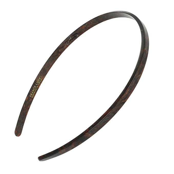 Brown Headband for Women, 1/4" Ultracomfort Thin Headband, Shimmering Mojave, Flexible Fit with No Slip Gentle Teeth, All-Day Hold | France Luxe