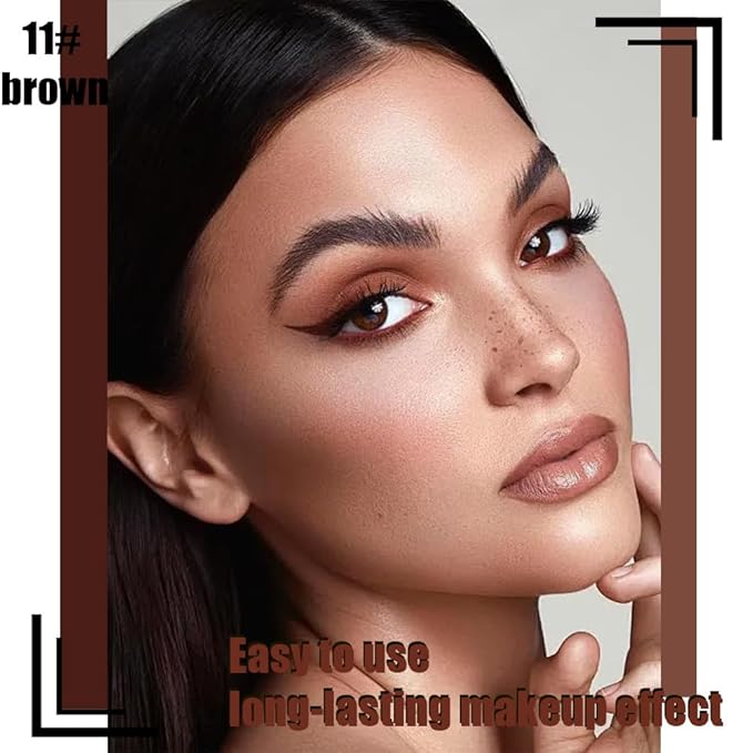 evpct Brown Matte Liquid Eyeliner Waterproof Smudge Proof, Brown Eye Liner Liquid Liner for Face Body Paint, Long-lasting Eyeliner Waterline Thin Quick-dry Eyeliners Pencil Eye Makeup Stay all Day