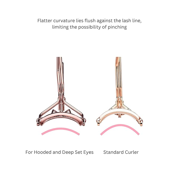 Jenny Patinkin The Big Reveal ® Eyelash Curler for Hooded Eyes, Deep Set Eyes – Precision & Professional Eyelash Curler for Difficult Eye Shapes with Replacement Silicone Pad, Nickel Free