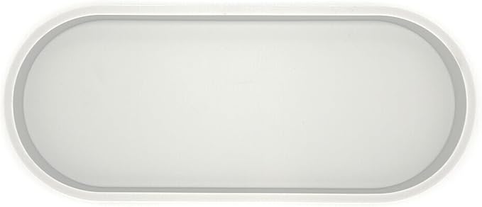 Happitasa Premium 12” x 5” Silicone Vanity Tray | Sink and Surface Organizer with Sturdy Non-Slip Base | Heat Safe, Dishwasher Safe (Light Grey)