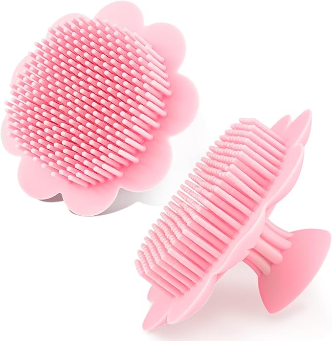Baby Hair Scalp Massage Shampoo Brush with Soft Baby Bath Brush Silicone Massage Brush for All Hair Kid Newborn Toddler（）