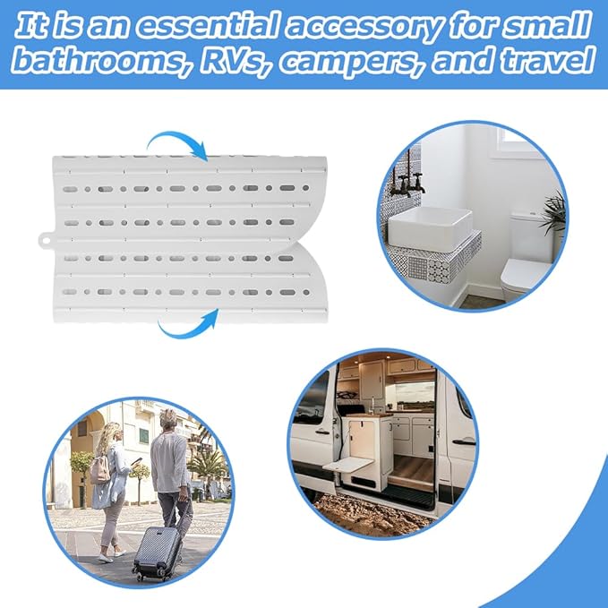 Bathroom Sink Cover for Counter Space With Storage Bag, 22 * 17" Foldable Sink Cover,Silicone Beauty Makeup Brush Cleaning Mat,for Counter Space & Storage Saver(white)
