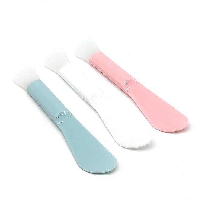 6 Pack Soft Silicone Facial Mask Applicator, Reusable Makeup Face Mask Brush Spatula, Plastic Beauty Cosmetic Scooper Tools for Clay, Cream, Gel, Mud, DIY Mixing, Skincare, Sampling, Waxing