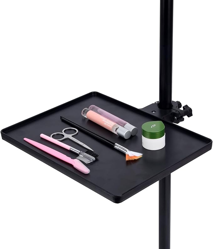 Lash Tray Holder 10.6 x 8 inches, Adjustable Lash Trays for Lash Extensions Lash Trays Organizer Adjustable Plastic Essential Organizer Stand for Lash Techs Mirror Tablet Holder for Salon or Homes Use
