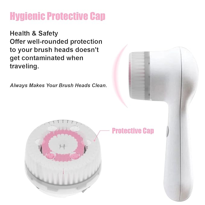Brushmo Brush Head Replacements Compatible with Clarisonic Mia 1, Mia 2, Mia Fit, Alpha Fit, Smart Profile Uplift and Alpha Fit, Radiance Facial 4 Pack (Radiance)