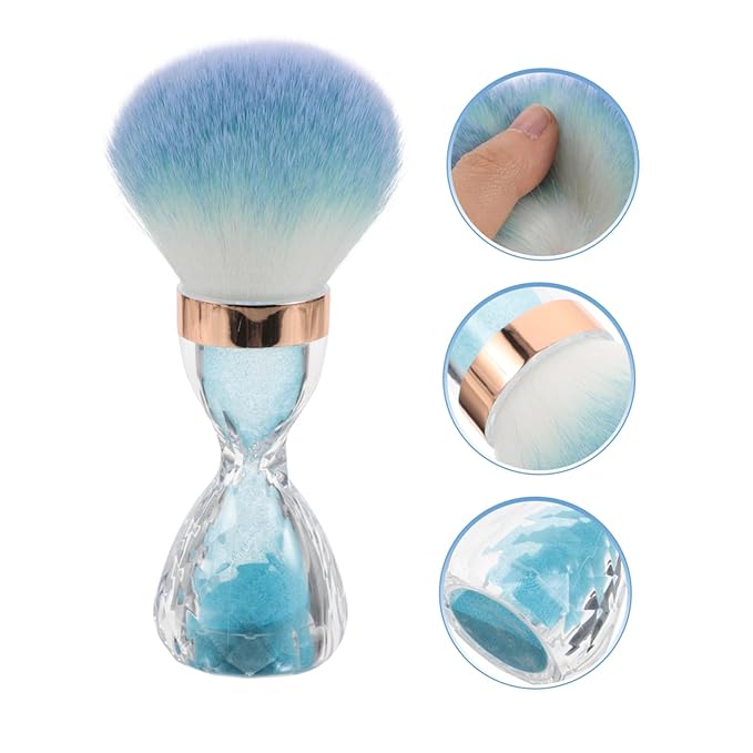 Nail Dust Brush Soft Large Head Cleaning Brush for Nail Art Powder Removal Makeup Manicure Tool Portable for Home and Salon Use