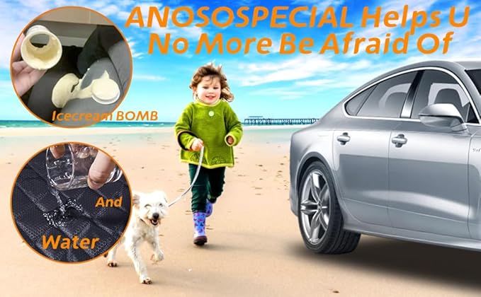 Dog Car Seat Cover for Back Seat Cover for Kids, Waterproof X Large Rear Seat Protector for Pet Auto SUV Truck (XL, Black)