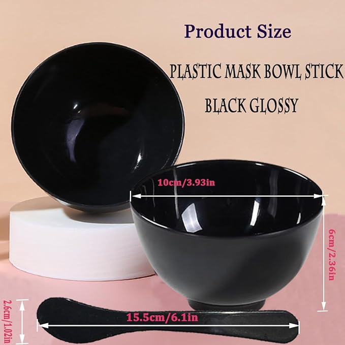 5 Pack Plastic Facial Mask Mixing Bowl, Mud Mask Mixing Bowl DIY Skin Care Mixing Tool Kit with Spatula - Cosmetic Beauty Tool for Home Salon
