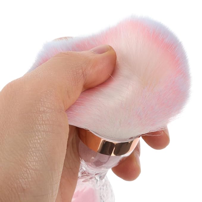 Nail Dust Brush Large Soft Bristle Cleaning Brush for Nail Art and Makeup Powder Removal Portable Manicure Tool