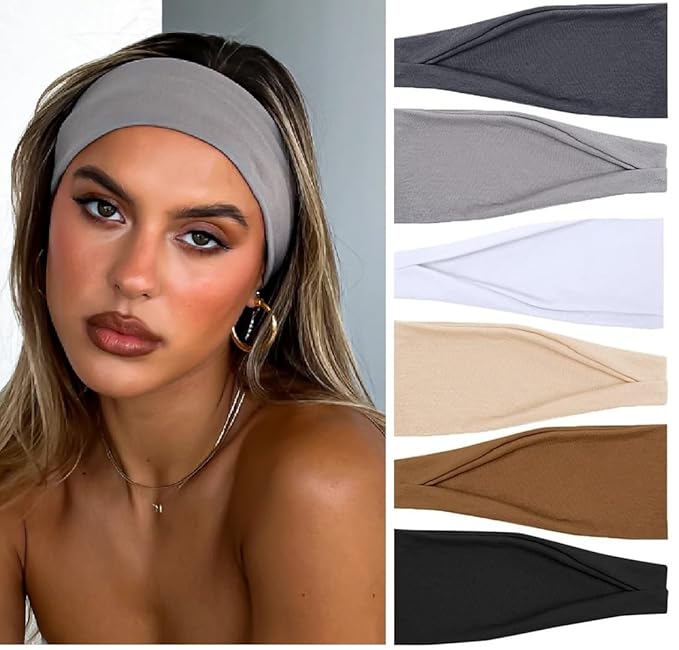 TERSE Headbands for Women Hair Bands for Women’s Hair Non Slip Women Thick Headband Stretchy Sweat Bands Headbands for Yoga Workout Every Day Basic Fashion Accessories