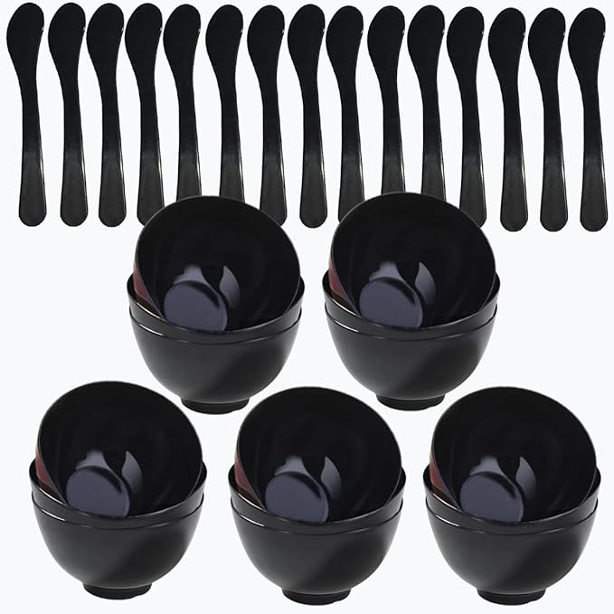 15 Pack Plastic Facial Mask Mixing Bowl, Mud Mask Mixing Bowl DIY Skin Care Mixing Tool Kit with Spatula - Cosmetic Beauty Tool for Home Salon