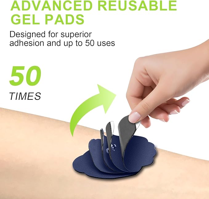 Dual Channel TENS EMS Unit Large Screen 24 Modes 36 Levels Intensity Muscle Stimulator, Rechargeable Electric Pulse Massager TENS Machine for Lower Back Neck Shoulder Pain Relief with 10 Pads