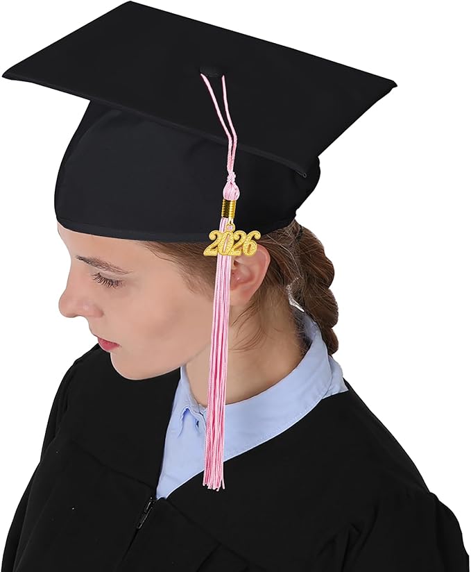 GraduationMall Matte Graduation Cap with 2026 Tassel for High School & Bachelor