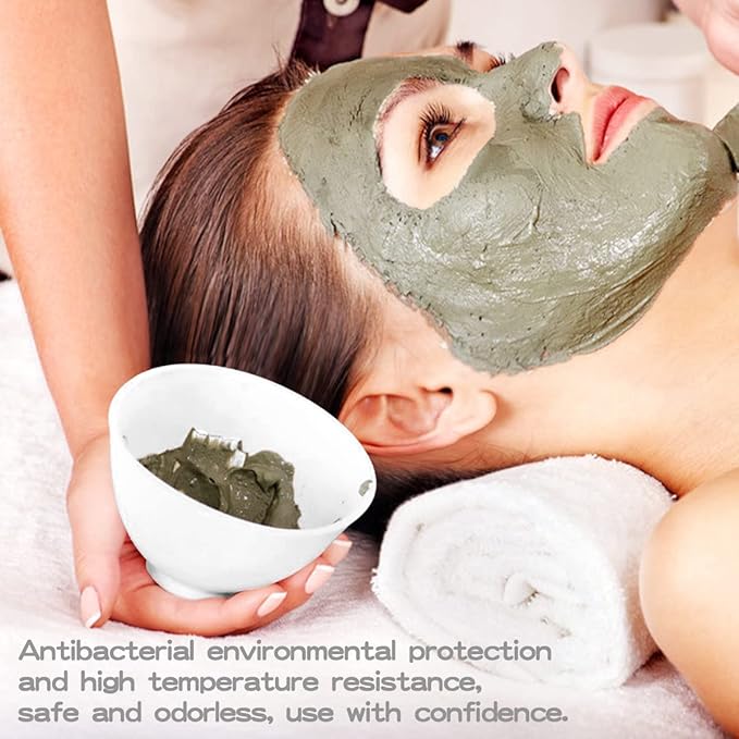 FERCAISH 4Pcs Diy Face Mask Mixing Bowl, Microwavable Silicone Facial Mud Bowl Cosmetic Beauty Tool for Home Salon(Small)