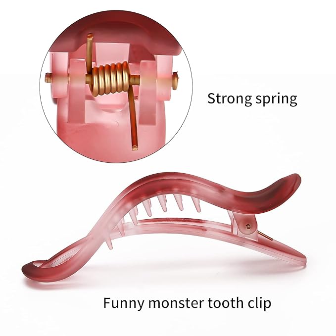 Pastel Alligator Hair Sectioning Clips - 8 PCS Monster Clips With Non-Slip Grip for Styling and Duckbill Design