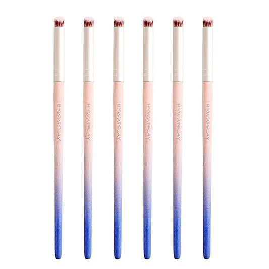 6pieces Ombre Nail Brush Wood Nail Pen Ombre Brush for Gel Nails Nail Gradient Brush Nail Design Brushes Nail Painting Kit Nail Art Tools Acrylic Nail Accessories