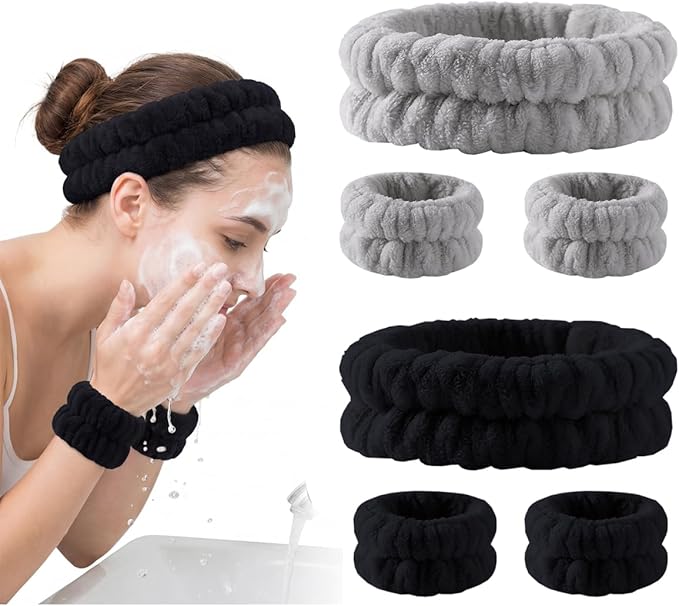 Wrist Towels for Washing Face for Women,Girls,Men, Microfiber Spa Wristbands Absorbent Face Washing Wristbands Prevent Liquid from Spilling