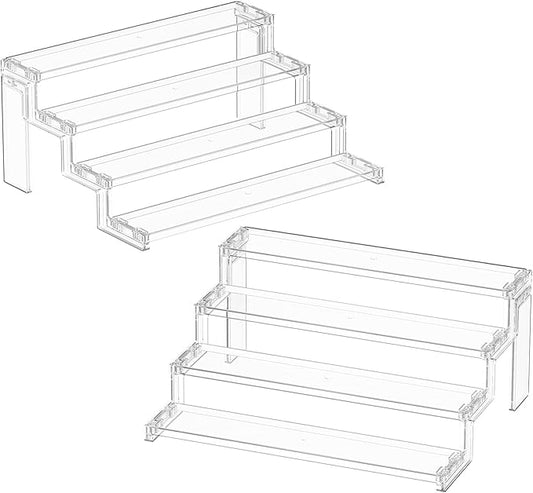 Lifewit Cupcake Stand, Perfume Cologne Organizer, Tool-Free Assembly, Display Riser, Spice Rack, Figurine Holder, Makeup Storage, Room Decor, Party Decorations, Clear, 14″ 4 Tier, 1 Pcs