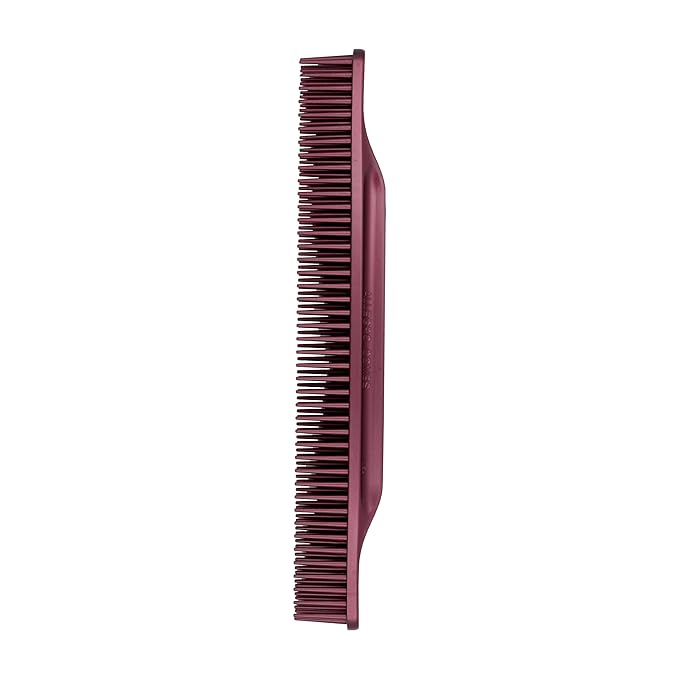 Allegro Combs 3 Row Detangling Comb, Wide Tooth Curl Defining Brush, Perfect for Curly Hair Stylists, Curl Defining Comb, Made In The USA, Burgundy, 1 Piece
