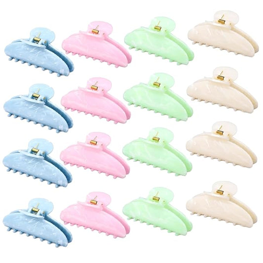16 Pcs Large Acrylic Hair Claw Clips Bulk for Women Christmas Birthday Gift Fashion French Style Cute Hair Accessories Non-slip Hold Claw Clips for Thick Thin(4.13 Inch,Sweet Color)
