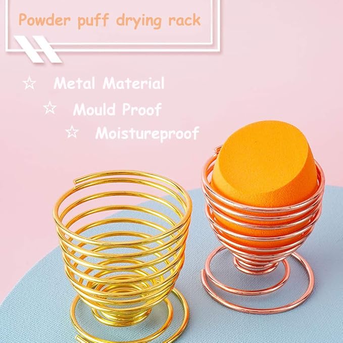 45pcs Makeup Sponge Blender Set - 39 Pcs Latex-Free Vegan Sponges with 6 Pcs Makeup Blender Holder, Beauty Cosmetic Foundation Blending Powder Puff for Liquid Powers BB Cream (Style 2)