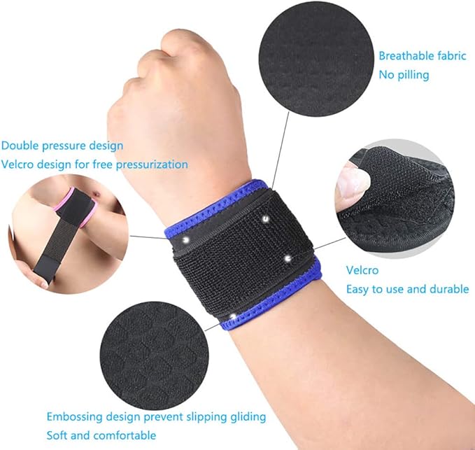 Wrist Brace, Compression Wrist Strap Support Wrist for Men & Women, Youth & Elderly, Boys& Girls, One Size Adjustable, Sports Wristband 1 PCS (Black)