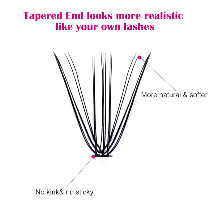 Lash Clusters Extensions 20D Individual Cluster Lashes Mixed Tray Black Mink DIY Eyelash Extensions and Under Eyelashes Professional Makeup (20D-0.07-D, 8-15mm)