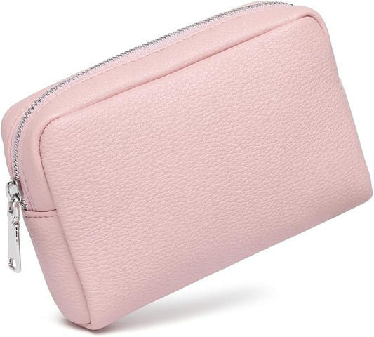 Makeup Bag Large Capacity Women's Classic Black Wash Bag Adjustable Partition Wash Brush and Cosmetic Carrying Bag (PU/Charming)