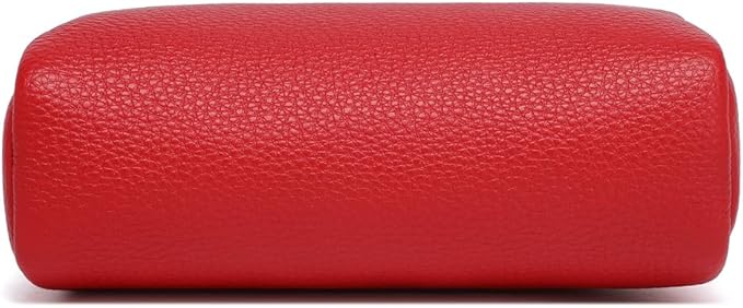 Makeup Bag Large Capacity Women's Classic Black Wash Bag Adjustable Partition Wash Brush and Cosmetic Carrying Bag (Pomegranate Red)