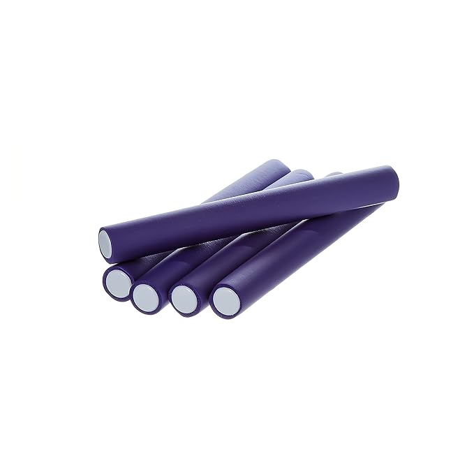 Red by Kiss Flexi Rods 7", 3/4" Diameter - Heatless Hair Curler for 90S Glamorous Bouncy Curls Beach Waves, No Slips, Sleep Styler (5 PCS x 3 Packs)