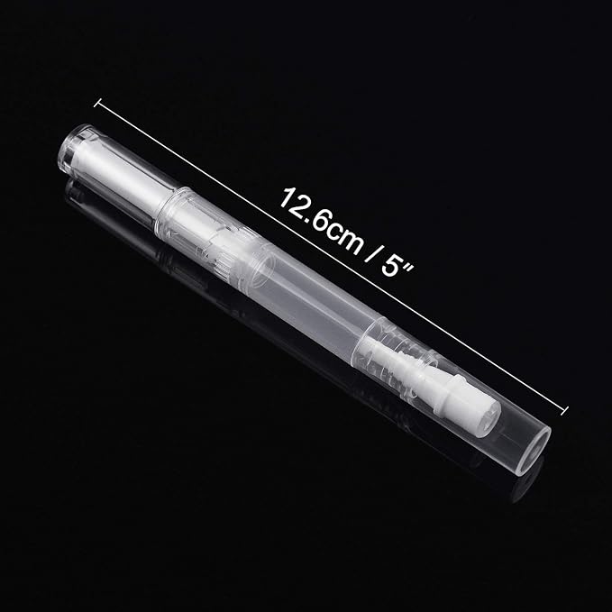 12 Pack 3 Ml Transparent Twist Pens Empty Nail Oil Pen Brush, Cuticle Oil Pen Cosmetic Lip Gloss Container Applicators