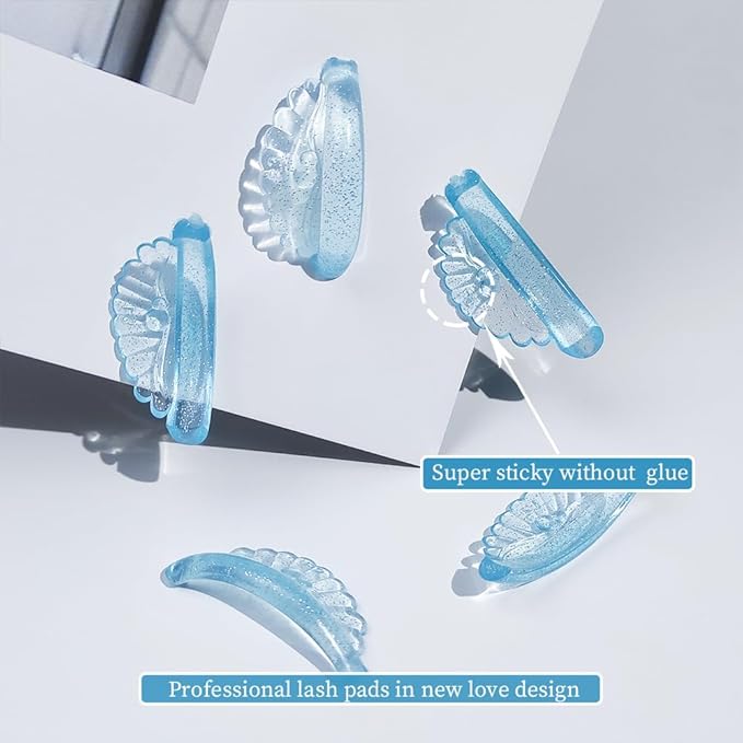 Libeauty Lash Lift Pads 10 Pcs/5 Sizes New Shell Shape Lash Lift Rods Reusable Silicon Lash Lift Shields DIY Use at Home or Salon Eyelash Lift Tools