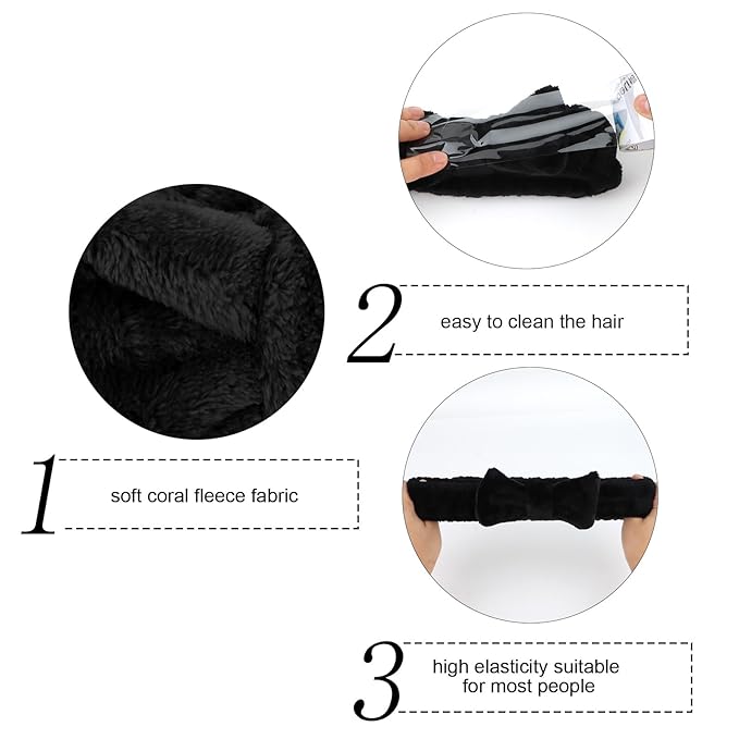 Semato Bachelorette Party Favor Set - Bride & Bridesmaid Spa Headbands (1 Bride + 7 Blue)