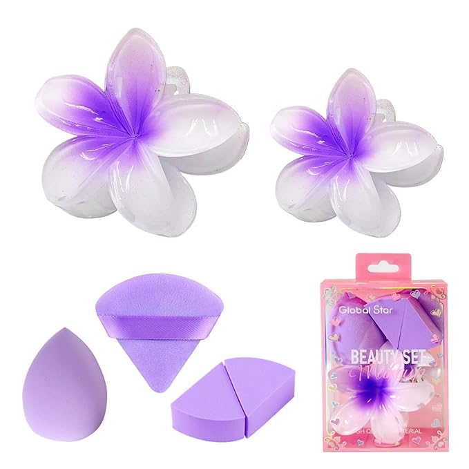 5 Pcs Skincare Headband Set, Face Washing Headband with Wristbands, Hair Claw Clips & Hair Ties, Spa Headbands for Women Girls, Perfect for Facial, Makeup, Shower, Gift Ready Box