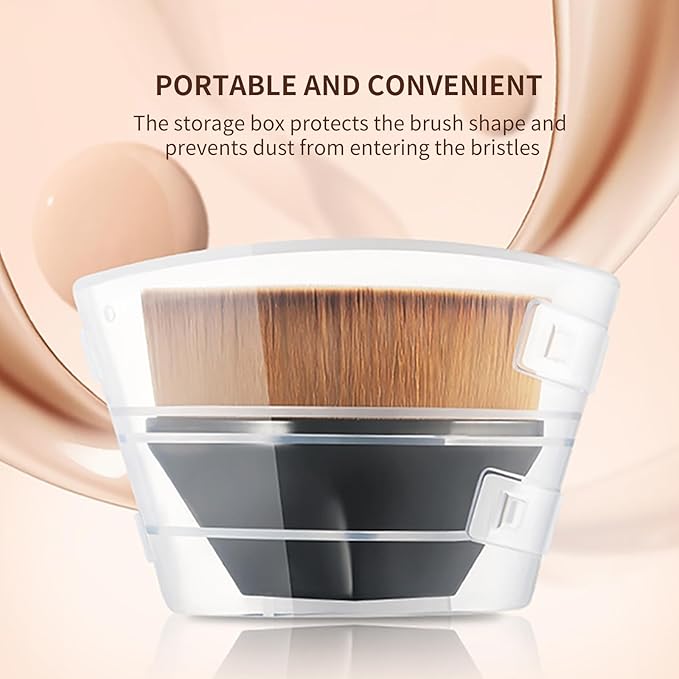 DUcare Foundation Makeup Brush Flat Top Kabuki Face Blush Liquid Powder Foundation Brush for Blending Liquid, Cream