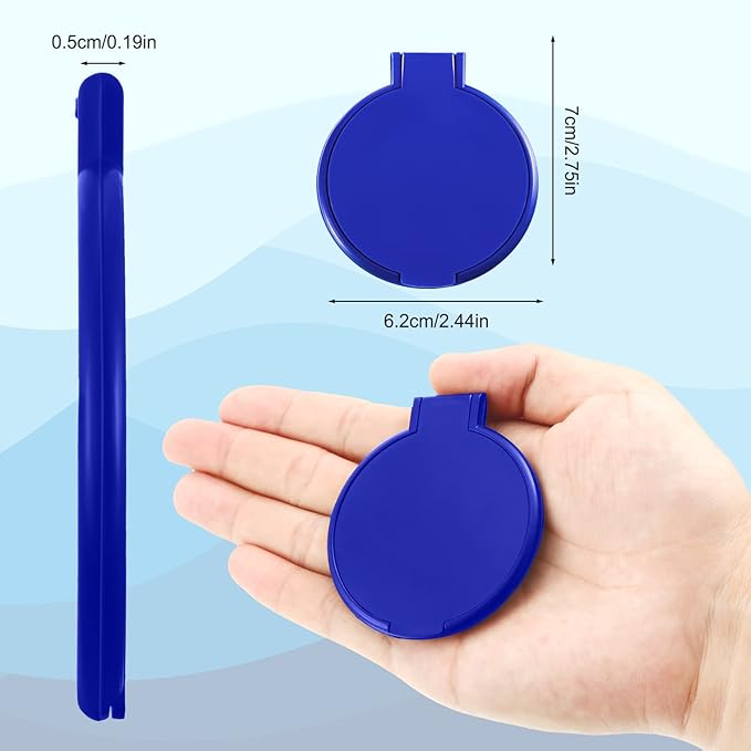 36 Pcs Compact Mirror Bulk Portable Round Makeup Mirror Mini Foldable for Purse Women Travel Daily Use Mother‘s Day Gifts (Royal Blue)