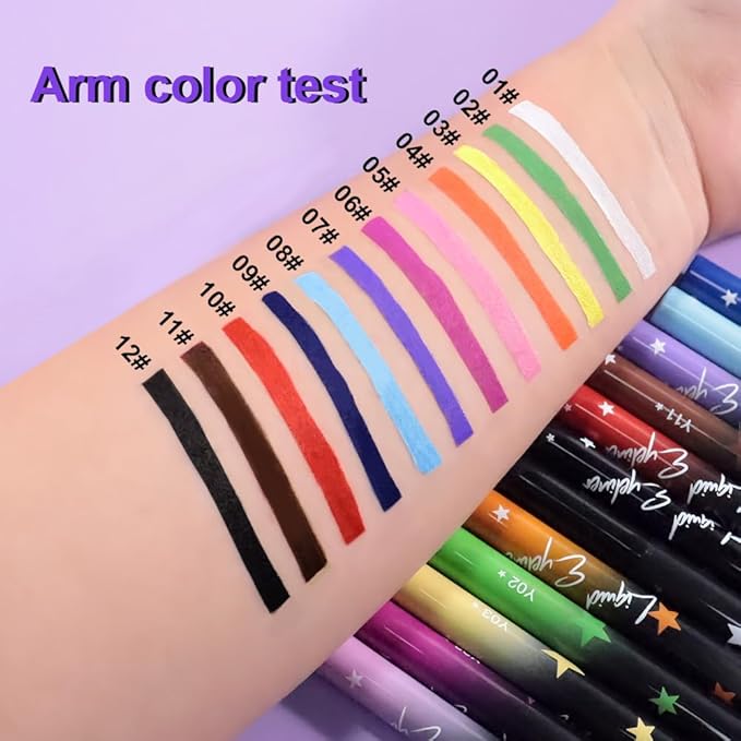 evpct Lavender Purple Matte Liquid Eyeliner Waterproof Smudge Proof, Purple Eye Liner Liquid Liner for Face Body Paint, Long-lasting Eyeliner Waterline Thin Quick-dry Eyeliners Eye Makeup Stay all Day