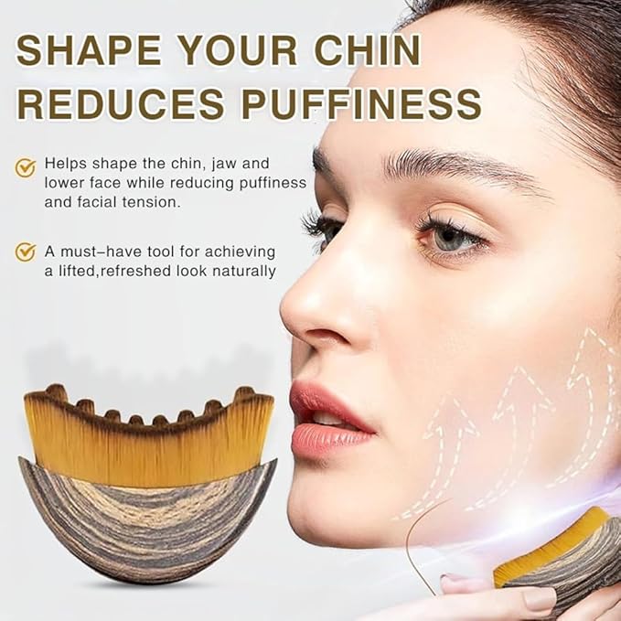 2-Pack Lymphatic Contour Face Brush, Lymphatic Drainage & Contour Face Massage Brush Set for Gua Sha, Puffiness Reduction, Glowing Skin, Gentle Daily Facial and Body Massage Tool