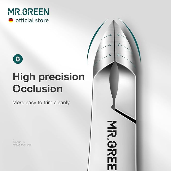 MR.GREEN Cuticle Nippers Nail Manicure Scissors Cuticle Clippers Trimmer Dead Skin Remover Stainless Steel Cutters Beauty Tool With Pusher (Mr-1028)