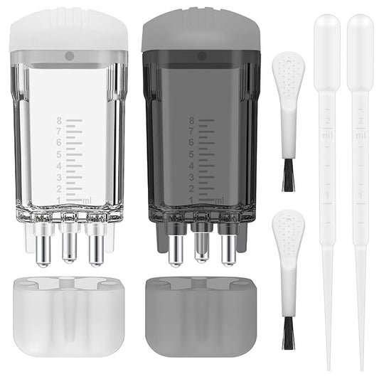 2 PCS Minoxidil Applicators with Cleaning Brush and Dropper, Anglecai Scalp Applicator Comb for Hair Oil Applicator Brush, Minoxidil Brushes for Scalp Applicator Comb for Hair Growth