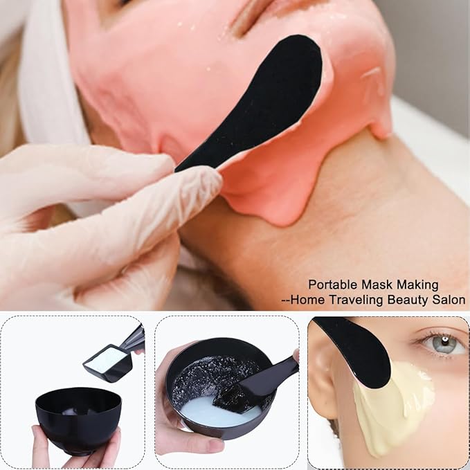 5 Pack Plastic Facial Mask Mixing Bowl, Mud Mask Mixing Bowl DIY Skin Care Mixing Tool Kit with Spatula - Cosmetic Beauty Tool for Home Salon