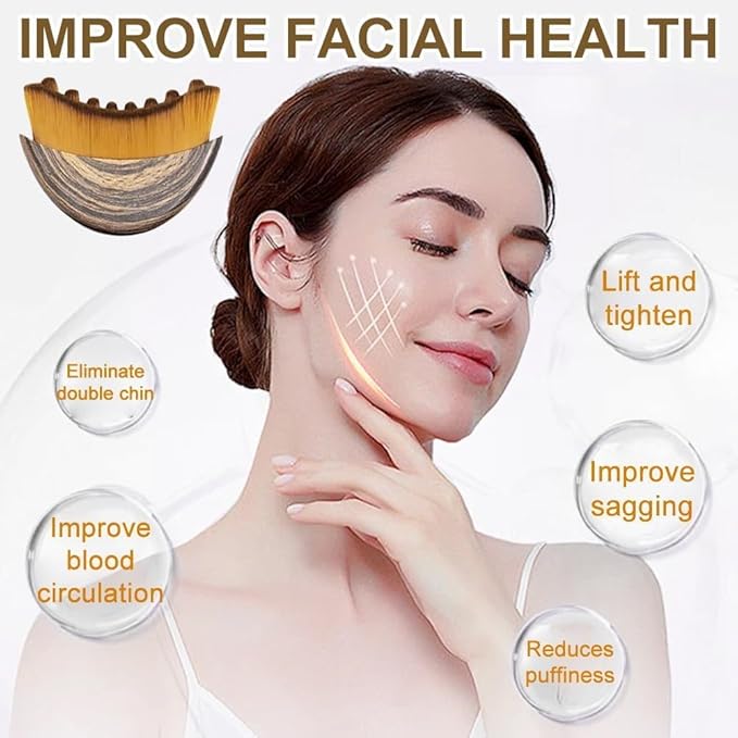 New Lymphatic Contour Face Brush, Manual Lymphatic Drainage Massager, Ergonomically Designed to Fit The Skin Precisely,Relieve Fatigue(2PCS)